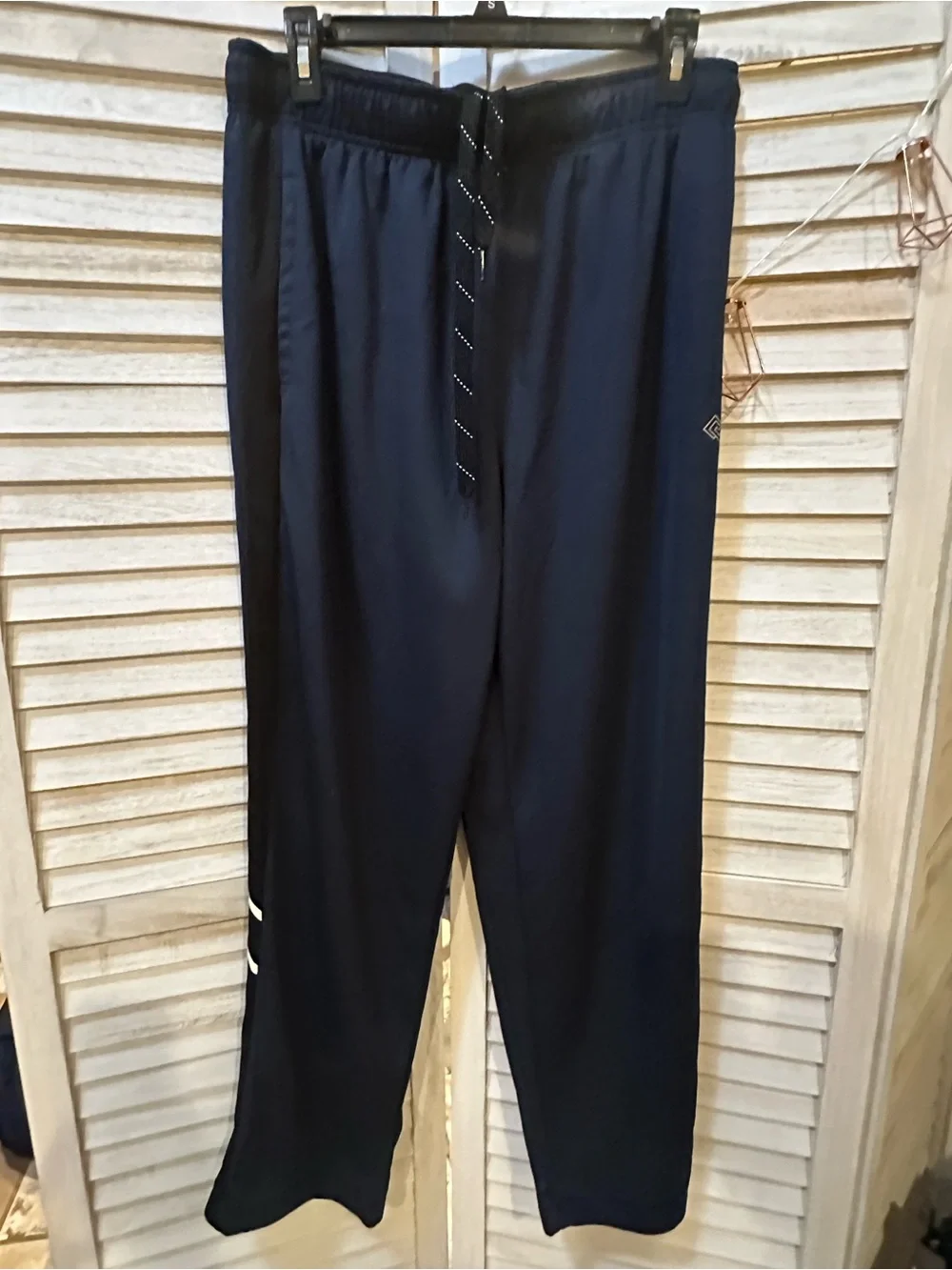 ZELOS Men's Dark Navy Jogger Pants with Reflective Drawstring